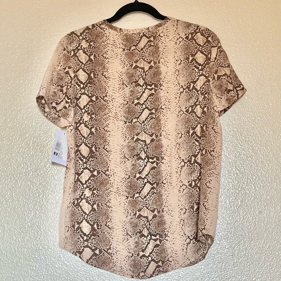 NWT Equipment 100% silk Python Riley Tee in Nude xsmall - Picture 8 of 16